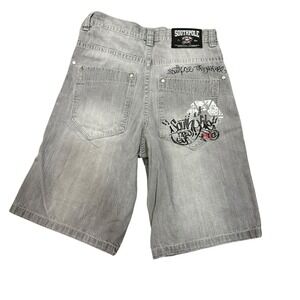 Vintage Southpole Shorts Mens 32 Gray Baggy Graffiti Hip Hop Y2K 90s Streetwear
